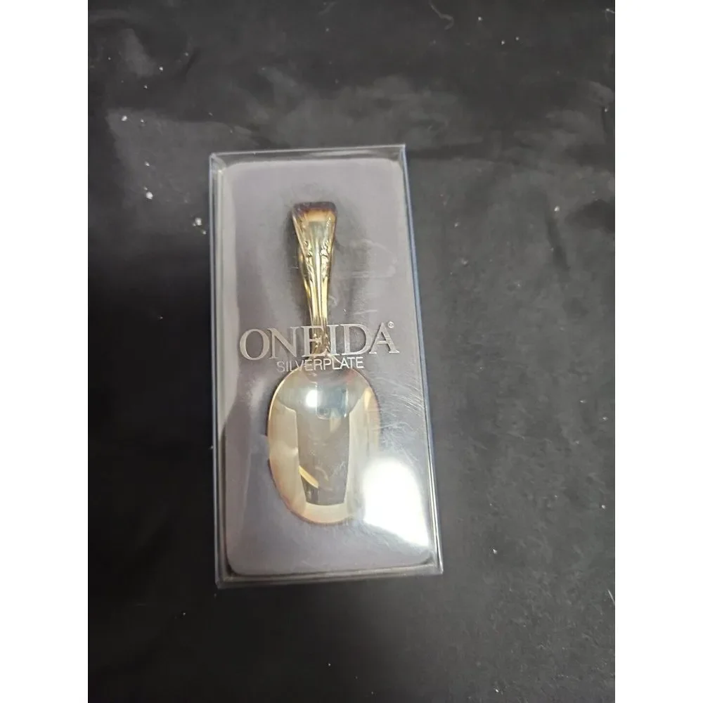 Silverplated Oneida Harmony Bent Baby Spoon William Rogers Vintage Made In USA